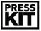 A black and white image of the press kit logo.